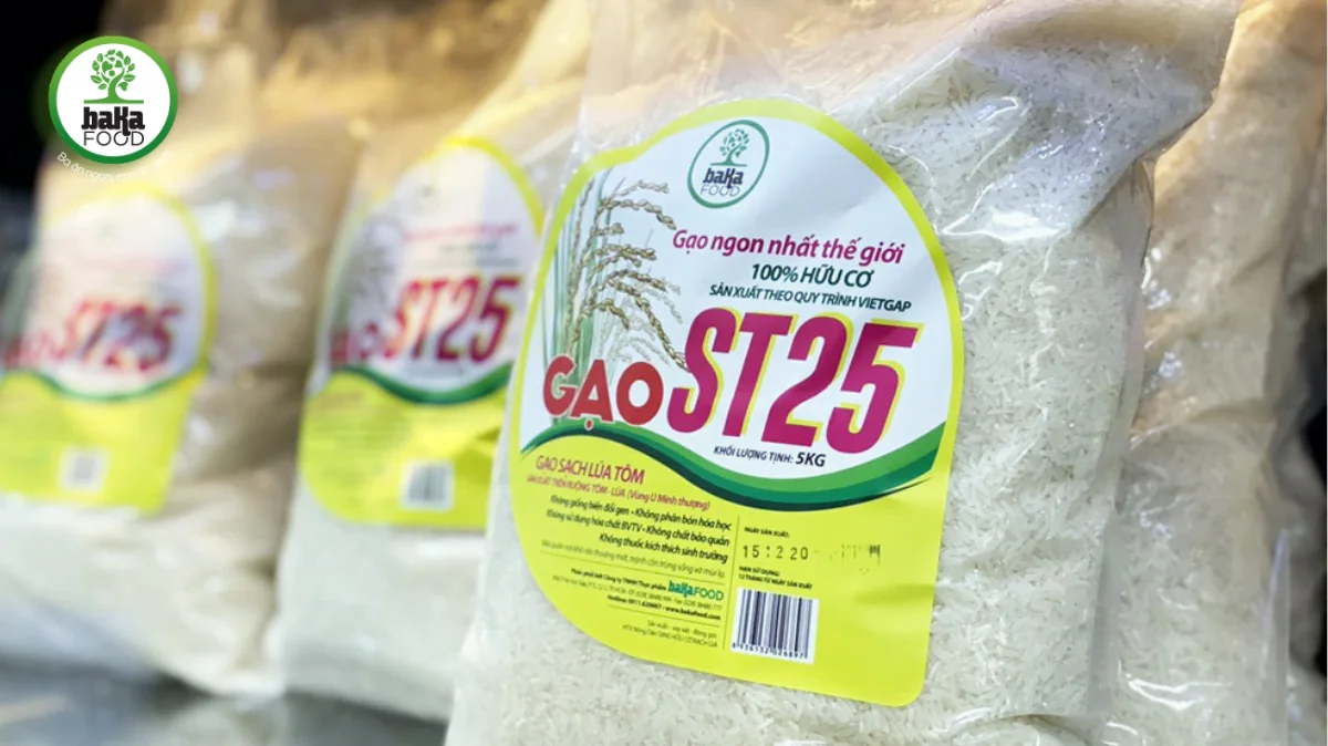 Gạo hữu cơ ST 25 (Túi 5 kg) 4 Ai đã từng ăn và ghiền gạo ST24 của nhà Baka. Không thể không thử ngay gạo ST25