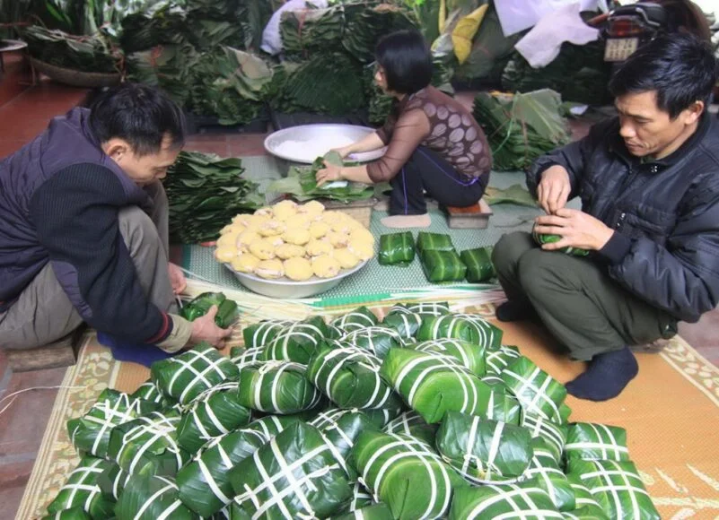 Hình ảnh nấu bánh chưng ngày Tết - Nét đẹp được truyền từ bao đời nay