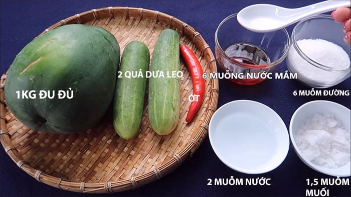 cách làm dưa mắm đu đủ