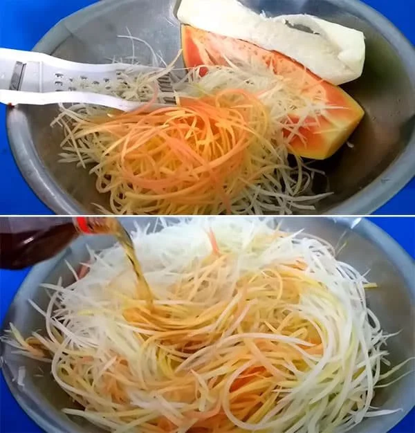 Cách làm mắm cá linh trộn đu đủ đơn giản mà CỰC NGON 9 Cách làm mắm cá linh trộn đu đủ