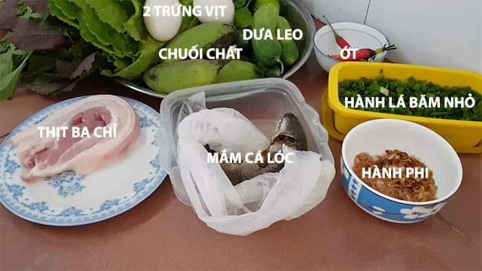 mắm cá lóc chưng hột vịt