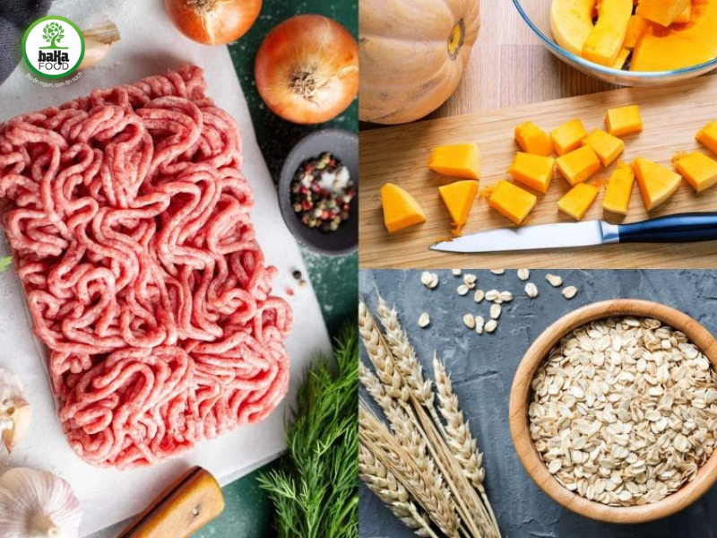 CÁCH NẤU CHÁO THỊT HEO BÍ ĐỎ THƠM NGON, BỔ DƯỠNG CHO CẢ NHÀ 6 Nguyên liệu nấu cháo bí đỏ thịt heo
