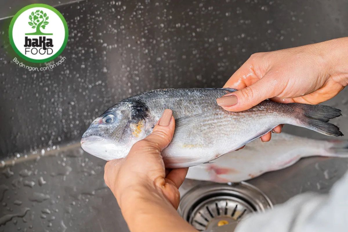 Cách Sơ Chế Thực Phẩm Tươi Sống An Toàn Giữ Trọn Dinh Dưỡng 8 Cá: Phải đánh vảy sạch, mổ bỏ ruột, rửa máu ở bụng cá thật kỹ.