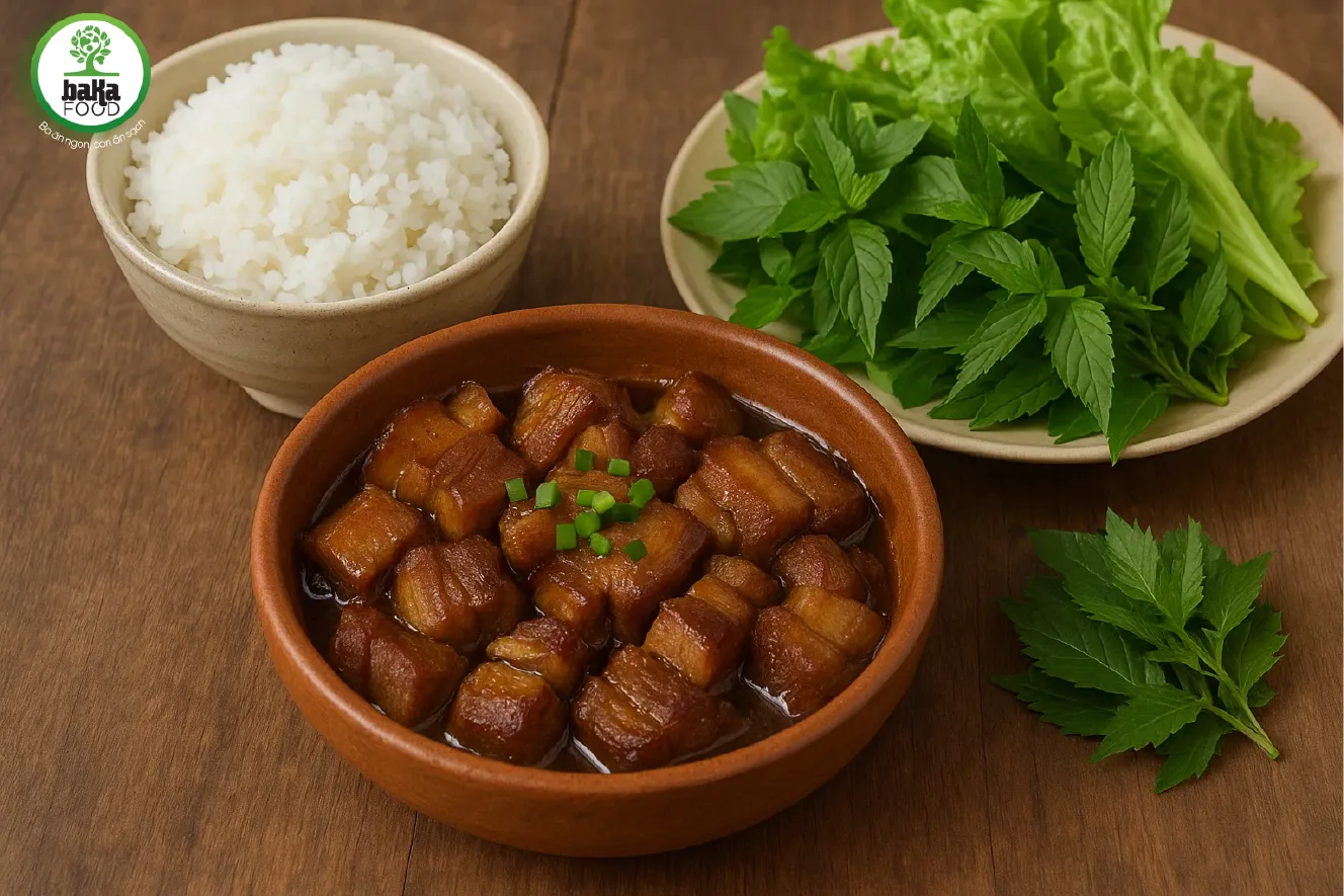 Món thịt heo rừng kho sở hữu hương vị đậm đà, đặc trưng với mùi thơm nồng của thịt rừng Món thịt heo rừng kho sở hữu hương vị đậm đà, đặc trưng với mùi thơm nồng của thịt rừng