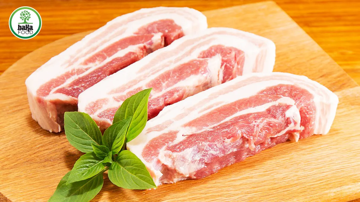 Chọn thịt ba chỉ/chân giò tươi, tỷ lệ mỡ nạc 30/70