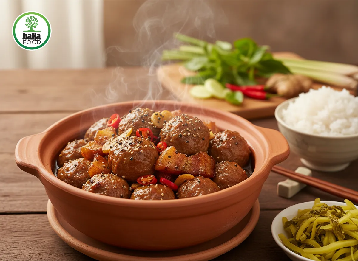 Vị kho cân bằng giúp bò viên kho tiêu miền Tây chinh phục mọi khẩu vị