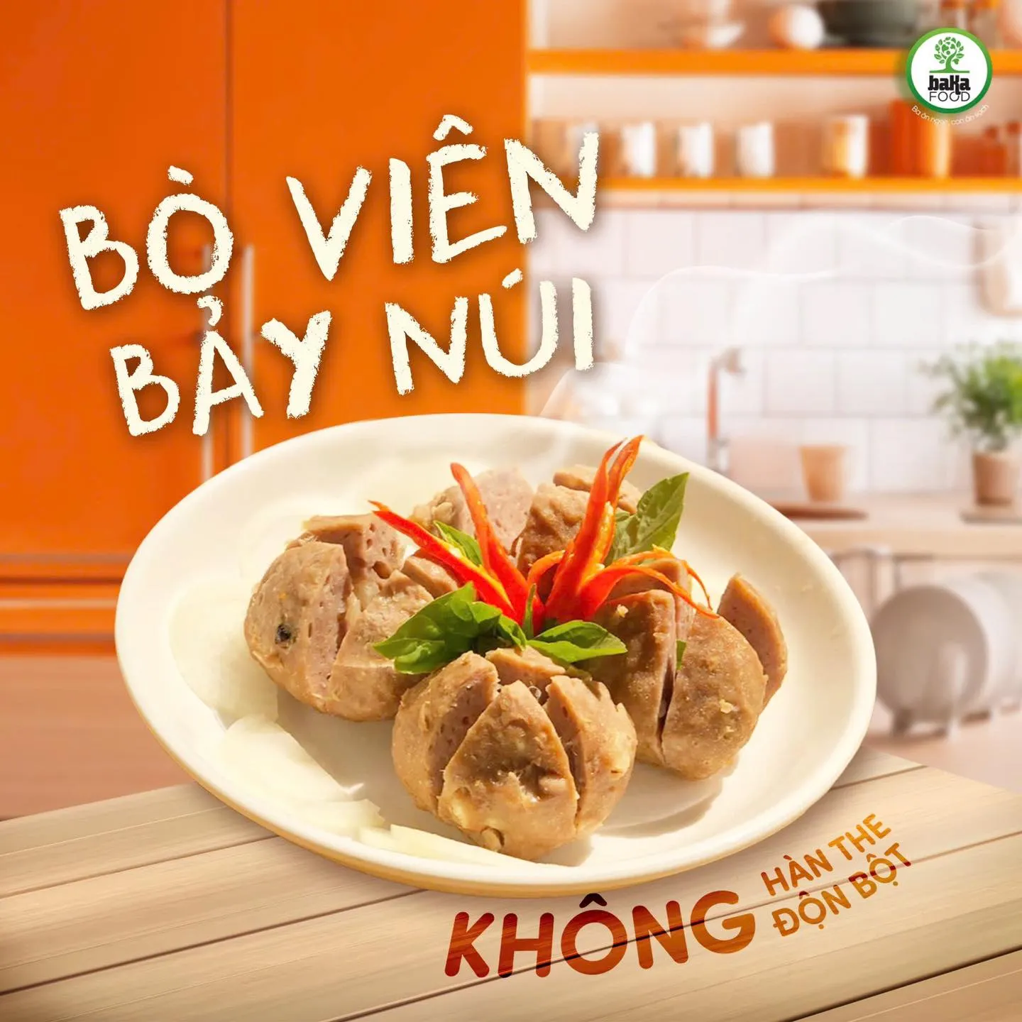 Bò viên Bảy Núi dai giòn tự nhiên giúp món sốt cà chua ngon ổn định