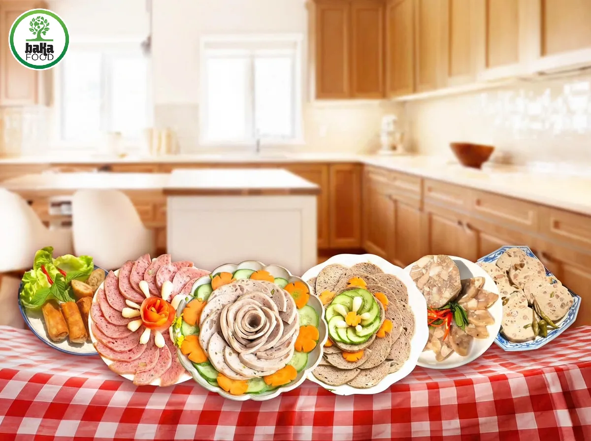 Chả và món nguội giúp mâm cỗ giữ trọn hương vị mà không vất vả chuẩn bị