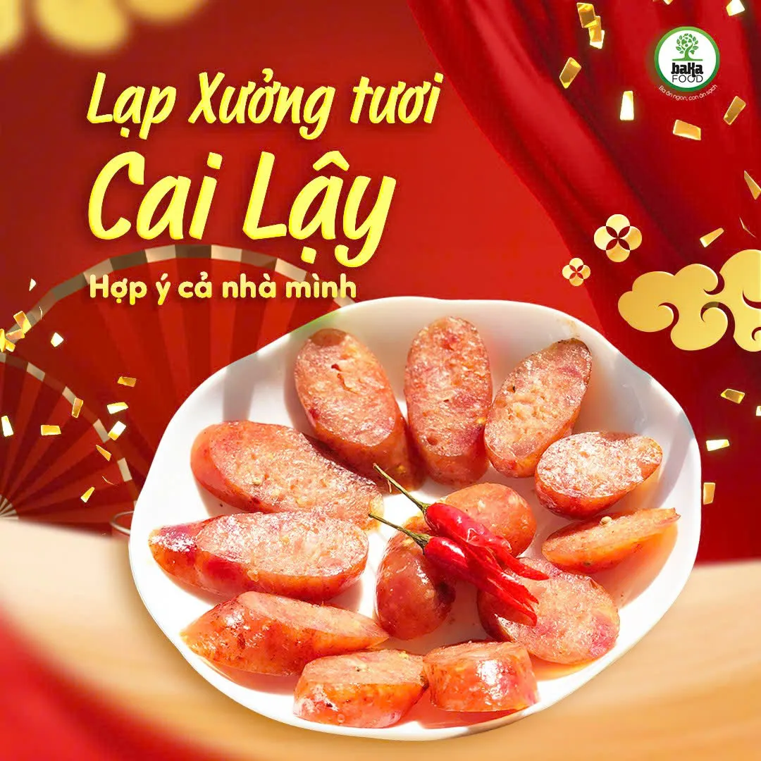 Lạp xưởng tươi nướng là món nhâm nhi lý tưởng giúp bữa tiệc thêm rộn ràng