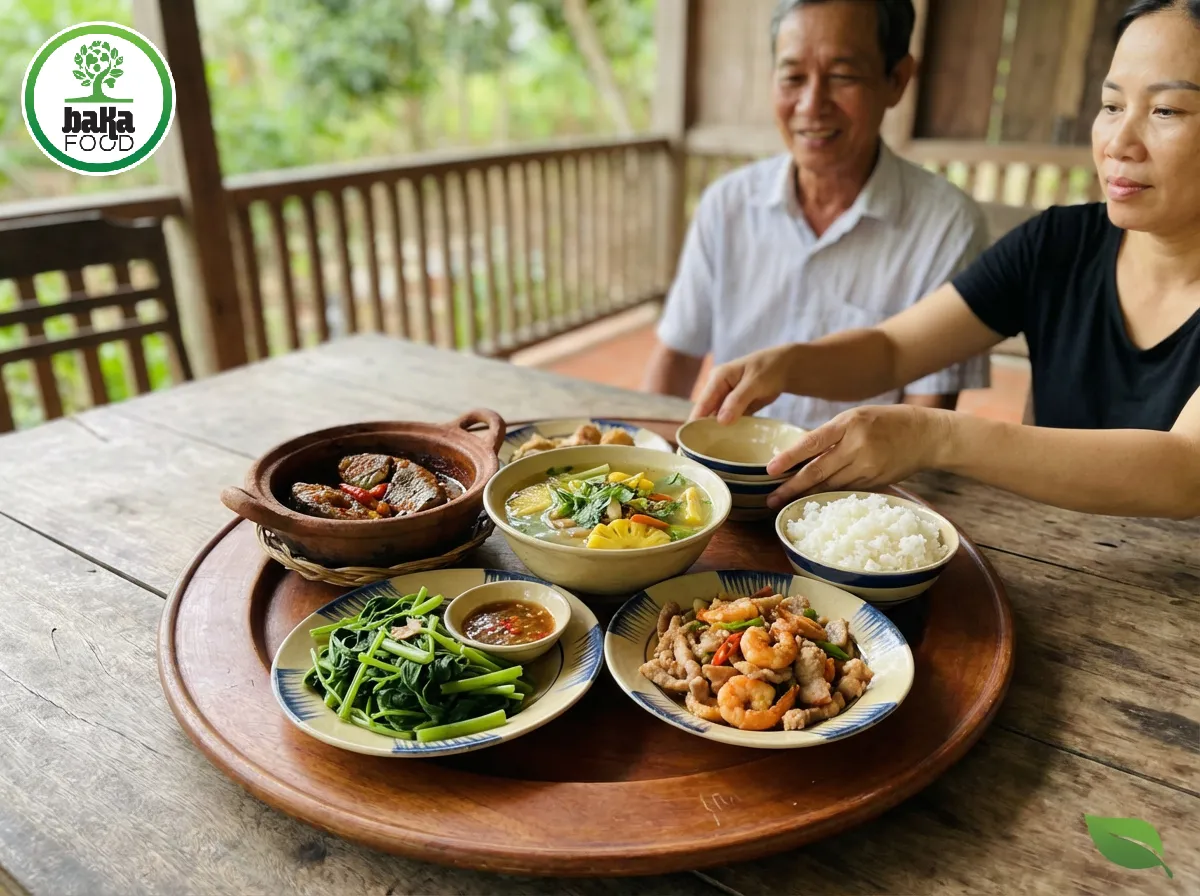 Mâm cơm miền Trung được linh hoạt biến tấu để phù hợp đời sống hiện đại