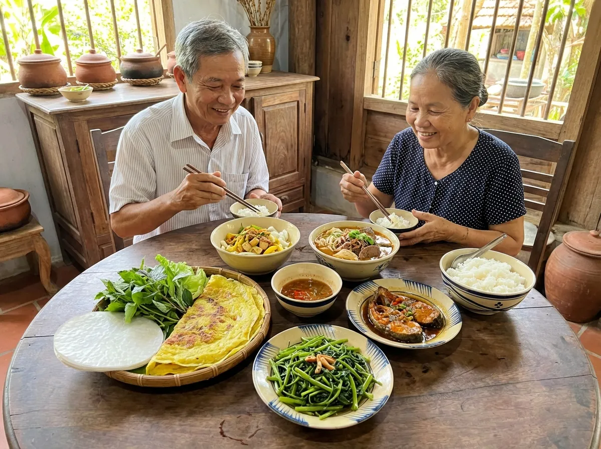 mâm cơm miền trung