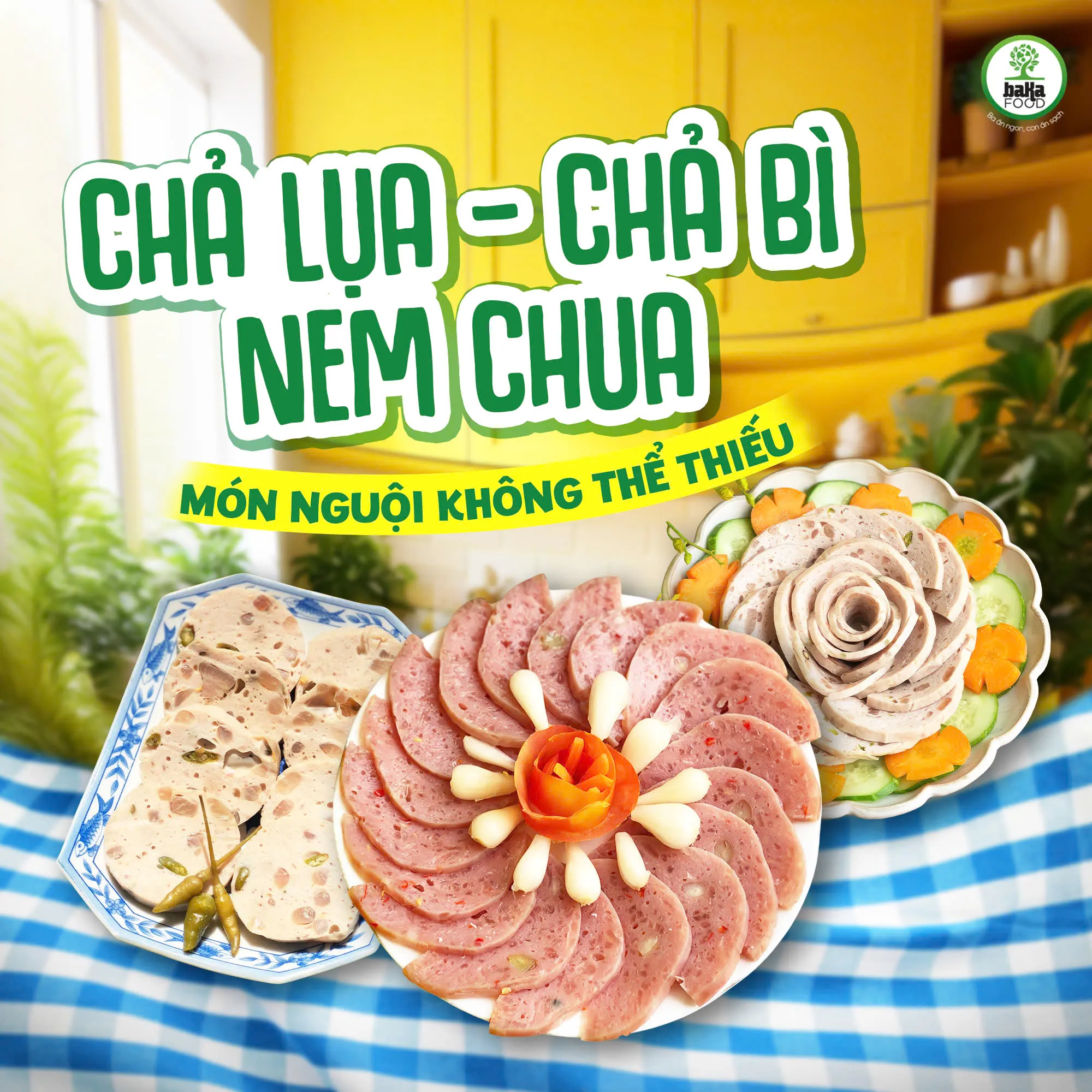 Chả, thịt nguội và món chiên nhẹ cho bữa cơm gọn gàng