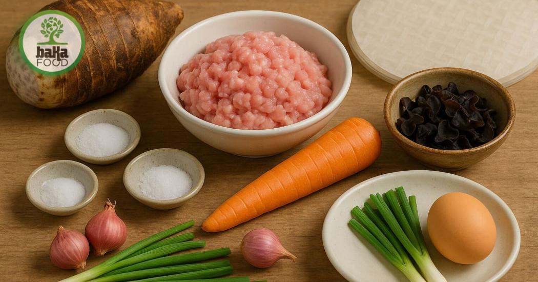 Sơ chế và ướp nhân chả giò khoai môn